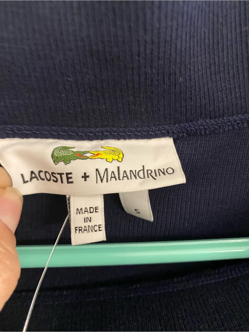 Lacoste Navy Pleated Mini Skirt with Crocodile Logo - Picture 4 of 4